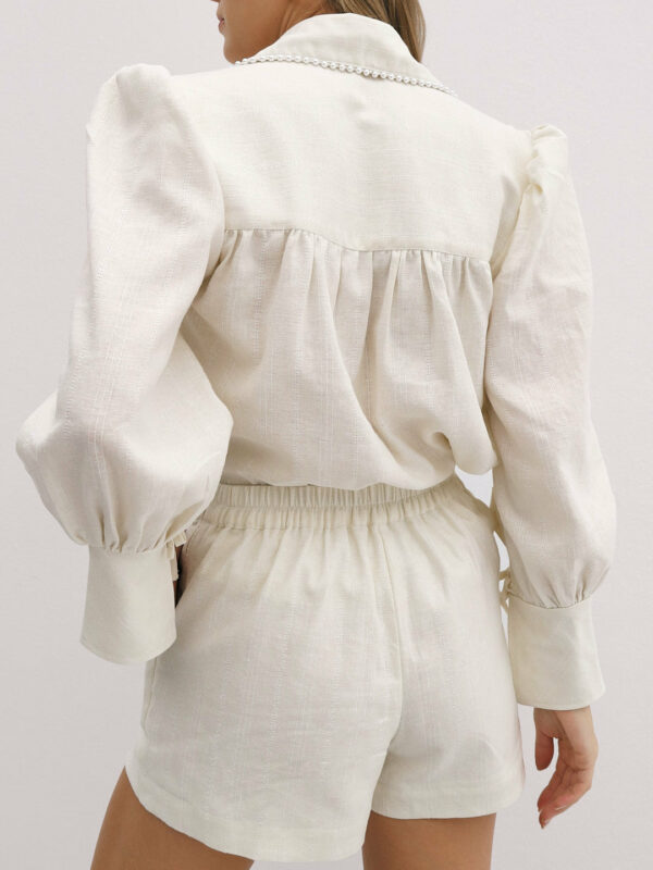 Shorts With Pearls | Ivory - Image 4