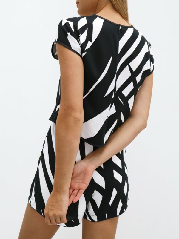 Printed Shorts | Black/White - Image 6
