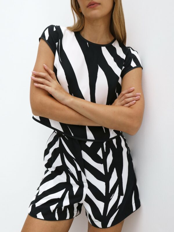 Printed Shorts | Black/White - Image 7