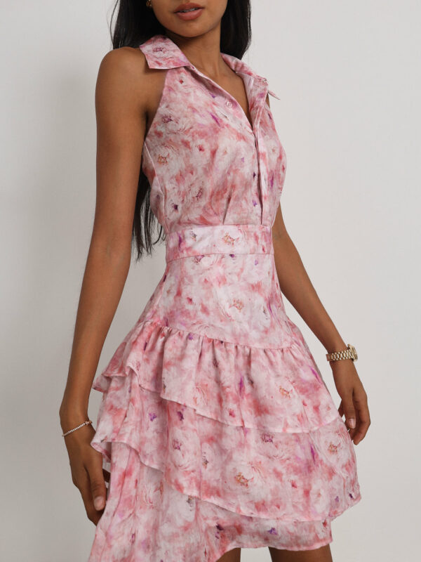 Floral Frill Elevate Dress | Pink