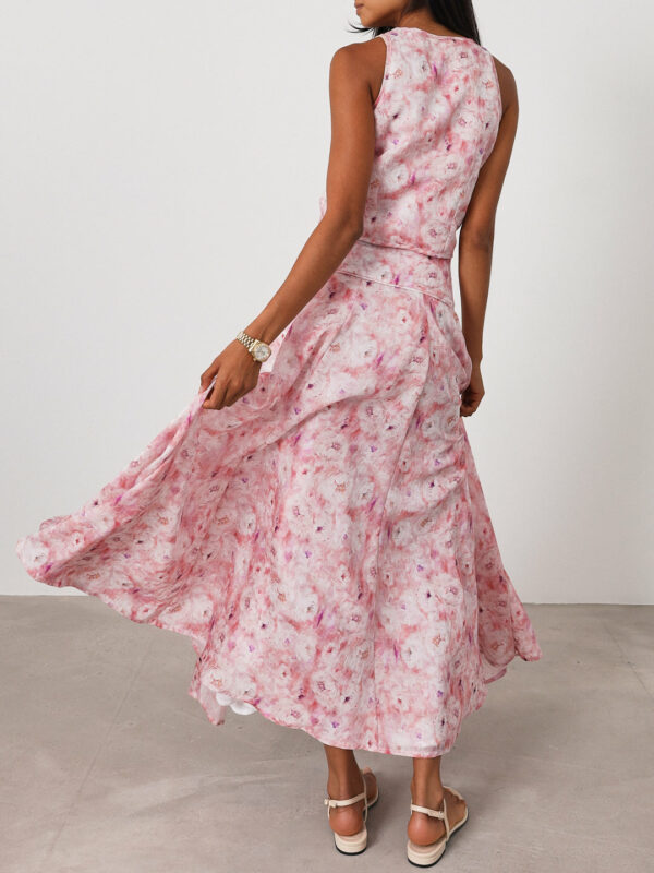 Button Through Sleeveless Top | Pink Mix - Image 6
