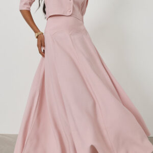 Scallop Seam Dream Skirt | Rose Pink