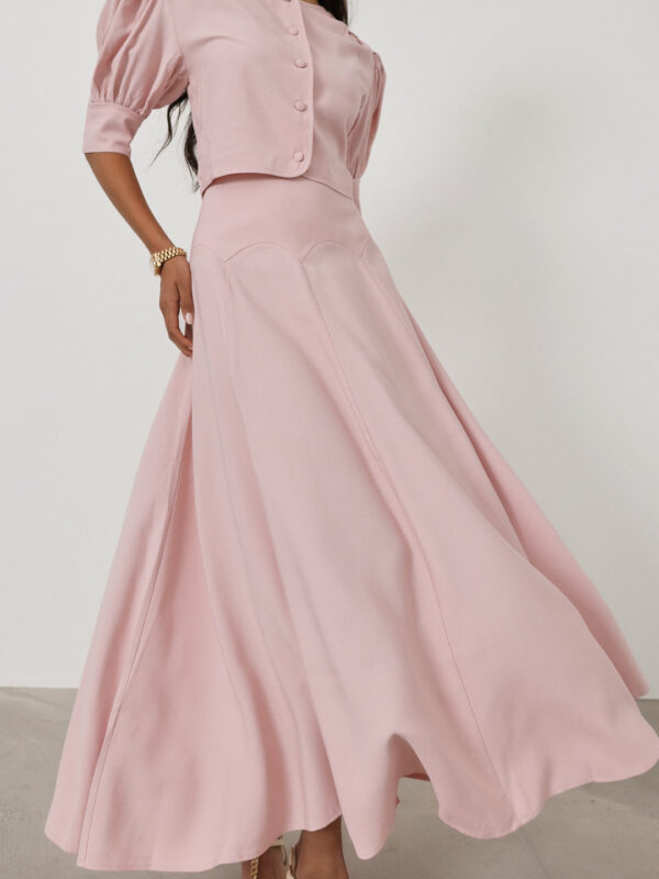 Scallop Seam Dream Skirt | Rose Pink