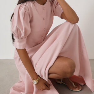 Button Through Day Top | Rose Pink