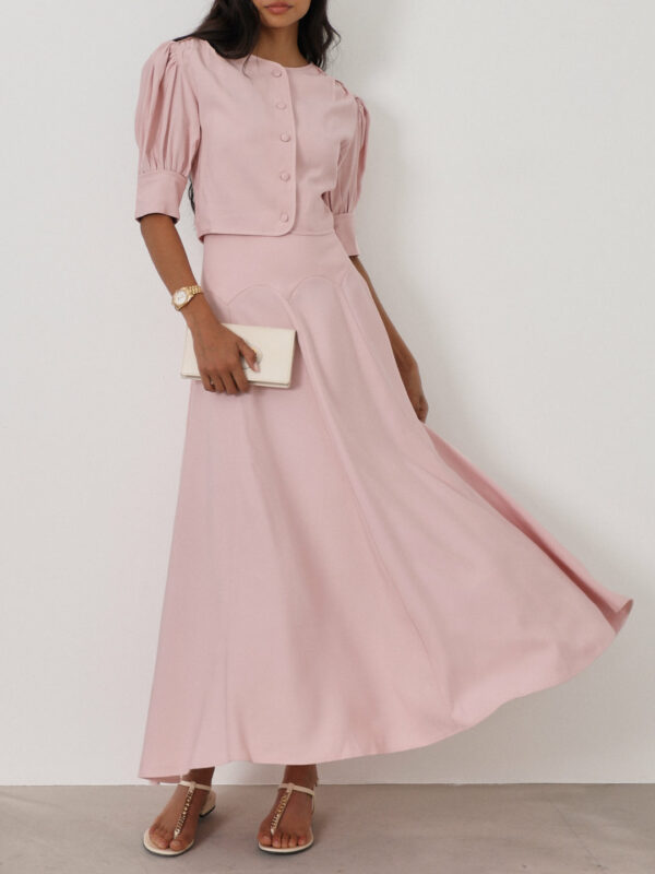Scallop Seam Dream Skirt | Rose Pink - Image 6
