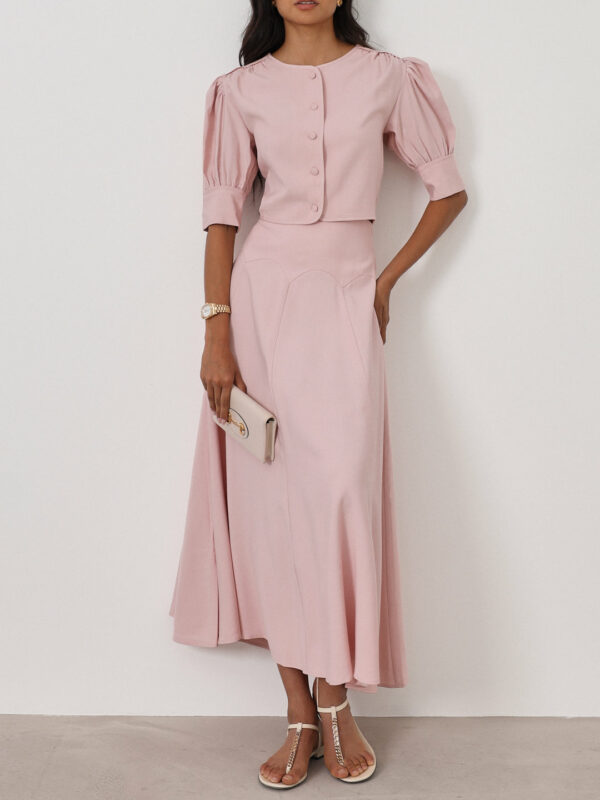 Scallop Seam Dream Skirt | Rose Pink - Image 5