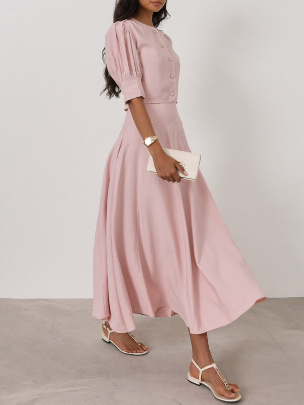 Scallop Seam Dream Skirt | Rose Pink - Image 2