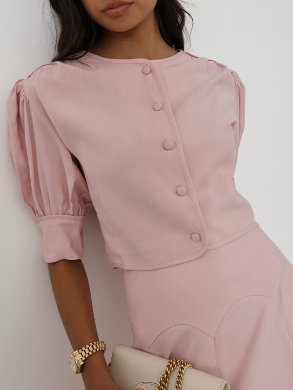 Button Through Day Top | Rose Pink - Image 2