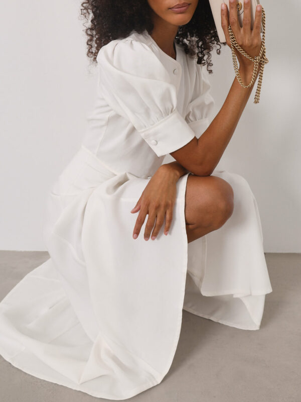 Button Through Day Top | White - Image 7