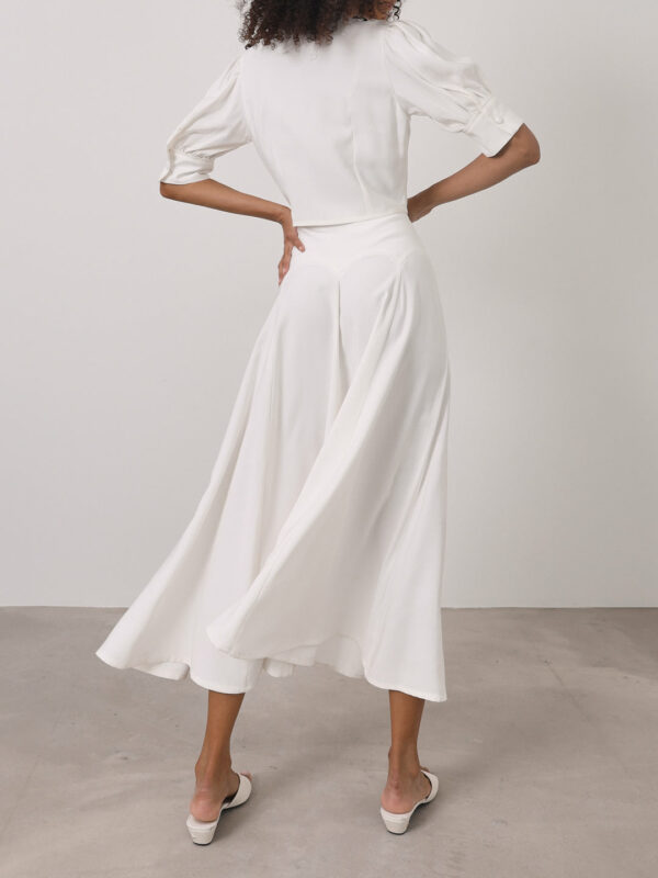 Scallop Seam Dream Skirt | White - Image 4