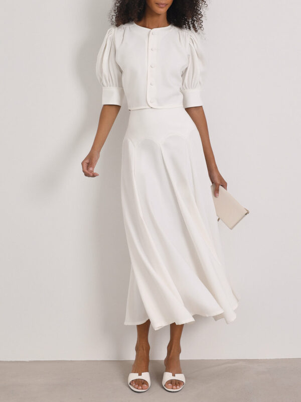 Scallop Seam Dream Skirt | White - Image 7