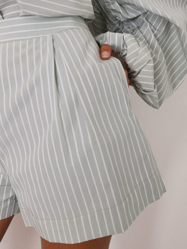 Icon Stripe Shorts | Pistachio/White - Image 2