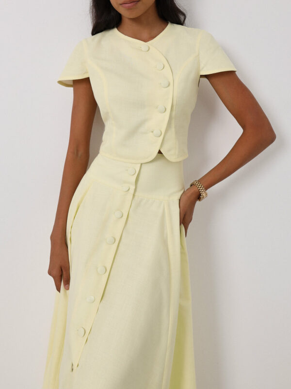 Button Top | Lemon Sorbet - Image 6