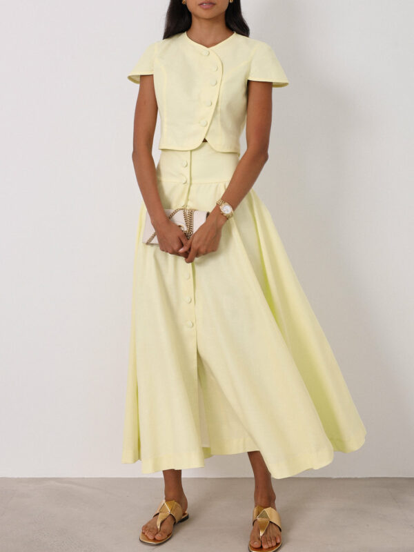 Button Top | Lemon Sorbet - Image 5