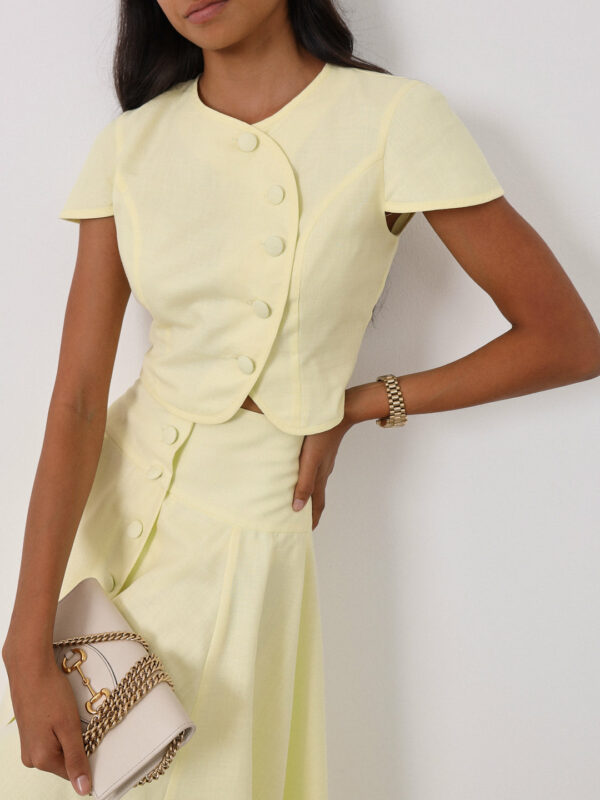 Button Top | Lemon Sorbet - Image 3