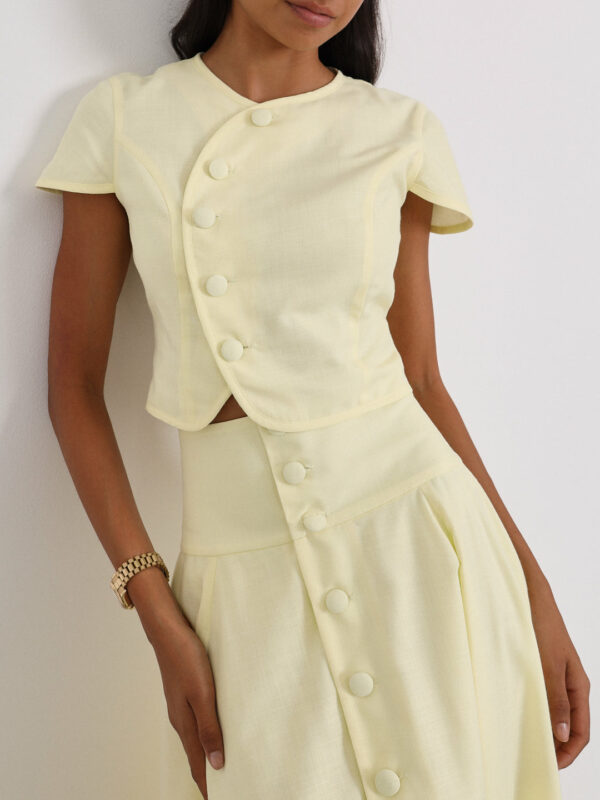 Button Top | Lemon Sorbet