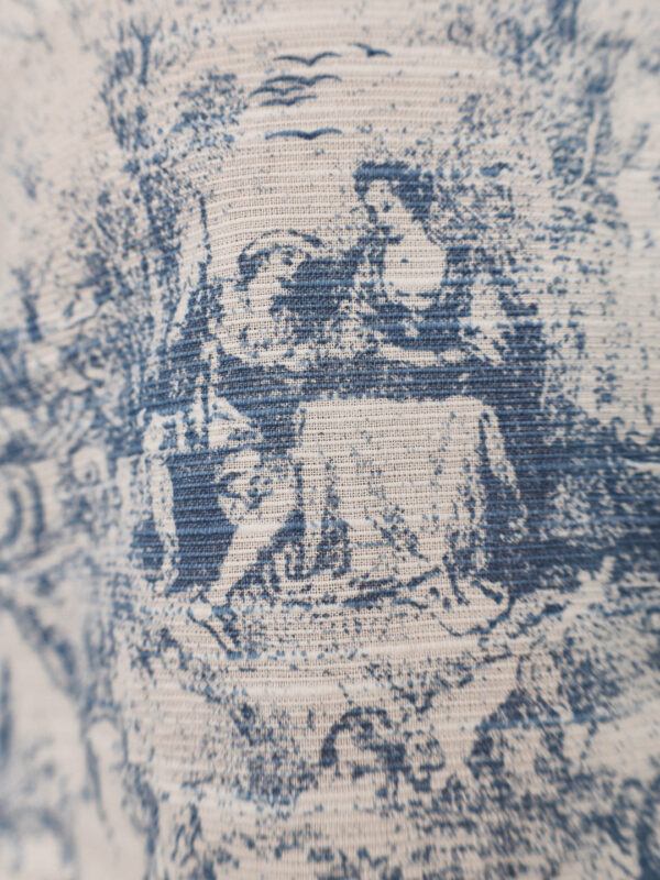 Printed Scallop Trim Skort | White & Blue - Image 7