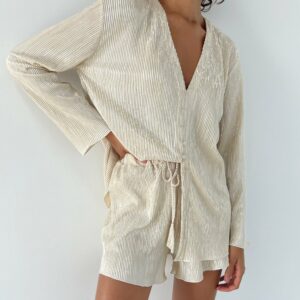 Pleated Shorts | Golden