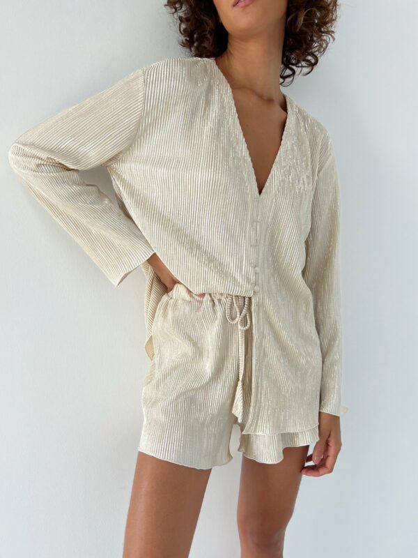 Pleated Shorts | Golden
