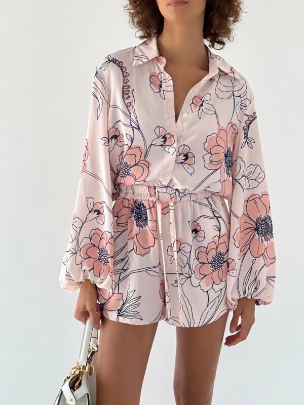 Floral Print Shorts | Pastel Pink