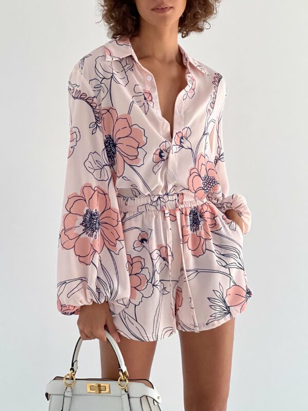 Floral Print Shorts | Pastel Pink - Image 4